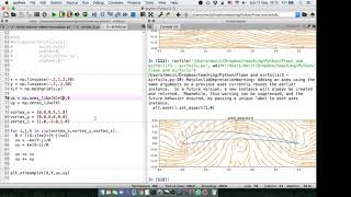 Python 5b Streamlined flow around an airfoil