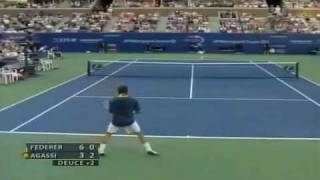 Federer vs Agassi 2005 US Open Final Part 1