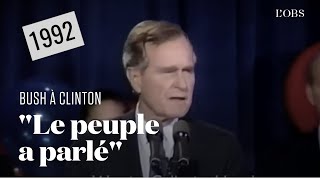 Quand George H. W. Bush reconnaissait sa défaite face à Clinton avec classe