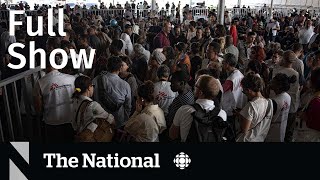 CBC News: The National | Canadians in Gaza, Carbon tax, Trump testifies