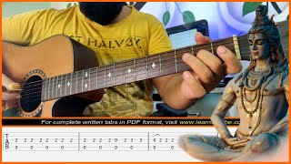 Shiva Tandava Stotram | Fingerstyle Guitar Tab Lesson | शिवतांडव स्तोत्रम | Shiva Stotra