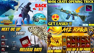 Godzilla Is Back 3.7🔥| Next Uc Up Event Bgmi | New M416 Tricks | A12 Royal Pass \u0026 Bonus Pass | 3.7