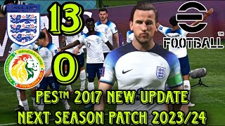 PES™ 2017 PC ENGLAND VS SENEGAL | EFOOTBALL 2017 NEXT SEASON PATCH 2023/24