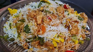 Chinese Biryani Recipe|Restaurant style chicken & vegetable fried rice|Best Chinese rice recipe