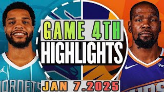 Charlotte Hornets Vs Phoenix Suns Game 4th Highlights Jan 07,2025 NBA Season 2024-25