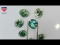 ring size blue green moissanite diamond 0.70 ct round brilliant cut gem for making ring