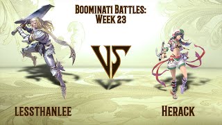 lessthanlee (Siegfried) VS Herack (Talim) - BB: Week 23 (24.09.2020)