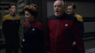 Captain Janeway first time on the USS Voyager