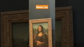 ルーブル美術館のモナリザ！　実物は思ったより小さいし遠いんです🖼 #louvor #monalisa #paris #ルーブル美術館 #モナリザ #パリ