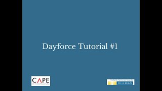 Dayforce Tutorial 1