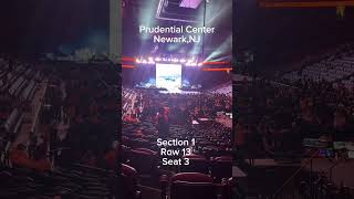 What does a LOWER LEVEL seat view looks like at Prudential Center in New Jersey?