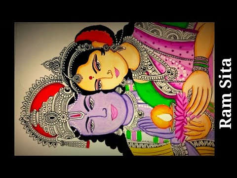 Diwali Special Drawing/ Lord Ram And Maa Sita Celebrating Diwali By ...