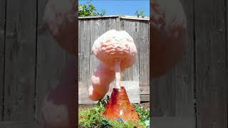 Slow Motion Elephant Toothpaste Experiment For My Sons Science Fair!!! #SHORTS
