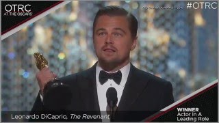 Oscars® 2016 Leonardo DiCaprio Wins Best Actor for 'The Revenant'