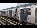 NYC Subway: Full NYS Wrap R160 Q train on a Foggy Morning @West 8 Street (3/6/24)