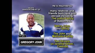 Gregory John ~ Long Obituary