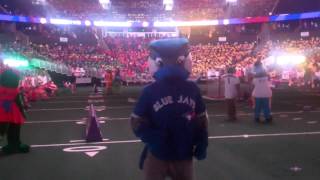 Billy the Marlin, Ace, Fin at Mascot Games July 2014