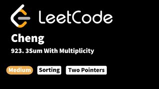 LeetCode 923. 3Sum With Multiplicity