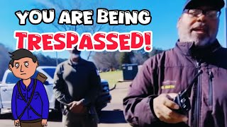 INSANE FRAUDITOR AND SON REMOVED FROM PROPERTY! First Amendment Audit FAIL