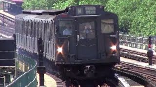 ᴴᴰ R1-9 Nostalgia Train Making a Stop at Flushing Avenue