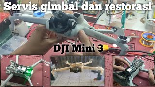 memperbaiki drone dji mini 3 bekas jatuh atau crash | perbaikan gimbal kamera