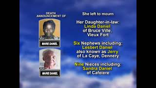 Marie Daniel ~ Long Obituary