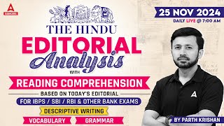 Editorial Analysis | 25 November 2024 | Vocab, Grammar, Reading, Skimming | By Parth Sir