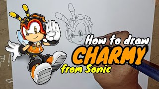 How to draw Charmy from Sonic