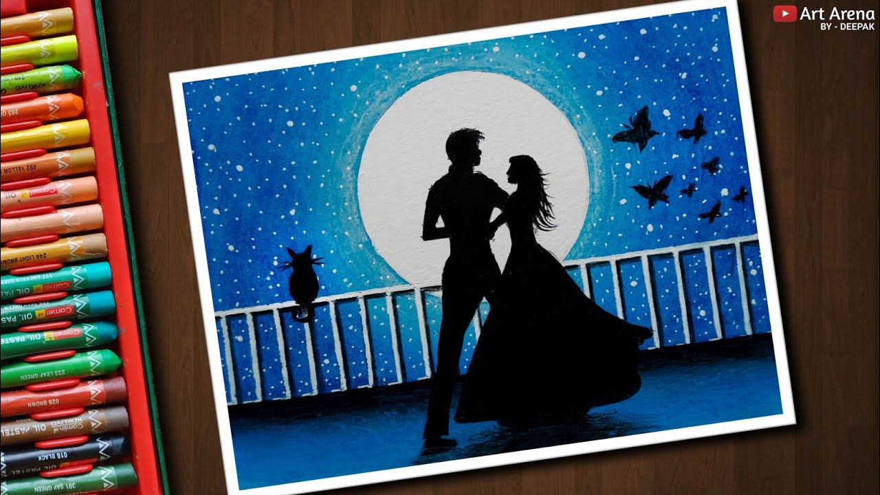 Oil Pastel Drawing Love Couple At Geoffrey Schultz Blog