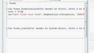 Visual basic: Tutorial 2 - Disable Exit button