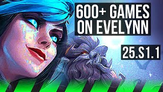 EVELYNN vs TRUNDLE (JGL) | 600+ games, Rank 10 Eve | VN Challenger | 25.S1.1