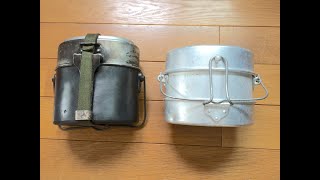 【Italian army  M54 Mess kit】【German army M31 Mess kit】ソロキャンプ で使う便利なクッカー。