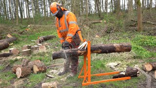 The Quick and Easy Way to Saw Logs! Forest Master Quick Fire Sawhorse (QSH)