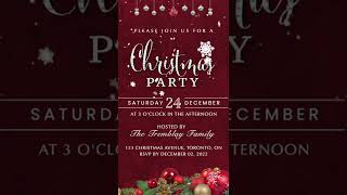 EaziInvites I Christmas Holiday Party Video Invitation Sample