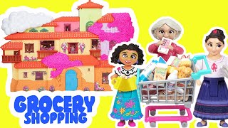 Disney Encanto Mirabel Goes Grocery Shopping with Isabela, Luisa, Alma + Snack Pack Surprise