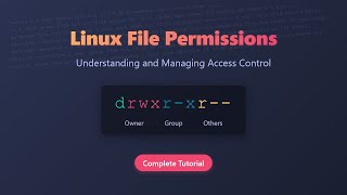 Linux File Permissions Explained: A Beginner's Guide to rwx, chmod, and Security!