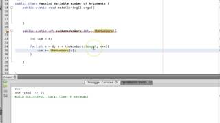 Passing Variable Number of Arguments into a method in Java