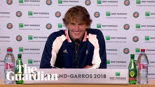 ​Alexander Zverev cheered up by Yorkshire reporter after French Open defeat