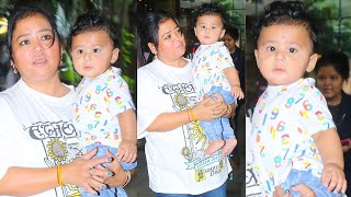 Bharti Singh With Son Laksh as Gola Returns To Mumbai,Masti With Paps At Airprot