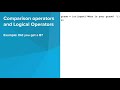 Comparison Operators -  CSP Python