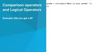 Comparison Operators - CSP Python
