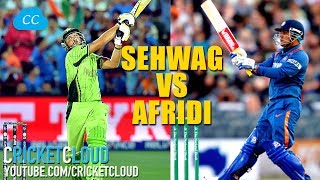Sehwag vs Afridi | Sixes Competition | Who would you Pick for the MOST FEARLESS BATSMAN ?
