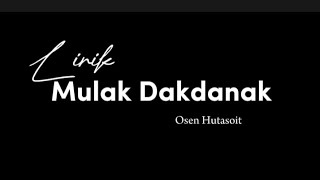 Download Mp3 Mulak Dakdanak - Osen Hutasoit | lirik | Lagu Terbaru Osen Hutasoit