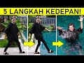 TANTANGAN 5 LANGKAH MAJU KEDEPAN!!! BOCIL KESENENGAN AKU HARUS NYEBUR KE KOLAM RENANG!!!