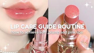 LIP CARE ROUTINE! How to achieve Soft ,Pink and Plump lips NATURALLY at home