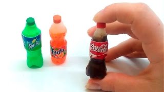 DIY Miniature Coca Cola Bottle Fanta bottle Sprite bottle