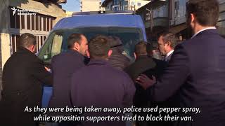 Opposition Politicians Arrested Outisde Kosovo's Parliament