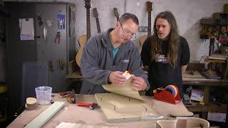 How to use to Bagpress for Guitar Making pt 3:  Glue and Edge Joining Veneer