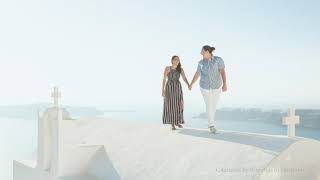 Juliana + Tati | Surprise Proposal Photoshoot in Santorini With Flytographer