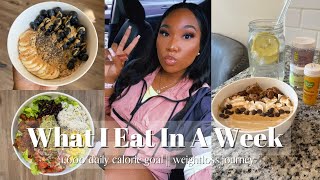 REALISTIC WHAT I EAT IN A WEEK || 1,600 calorie daily goal || what I eat for fat loss